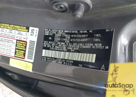 2017 Toyota Sienna Xle 8 Passenger из США, поврежденный, VIN 5TDYZ3DC4HS847000